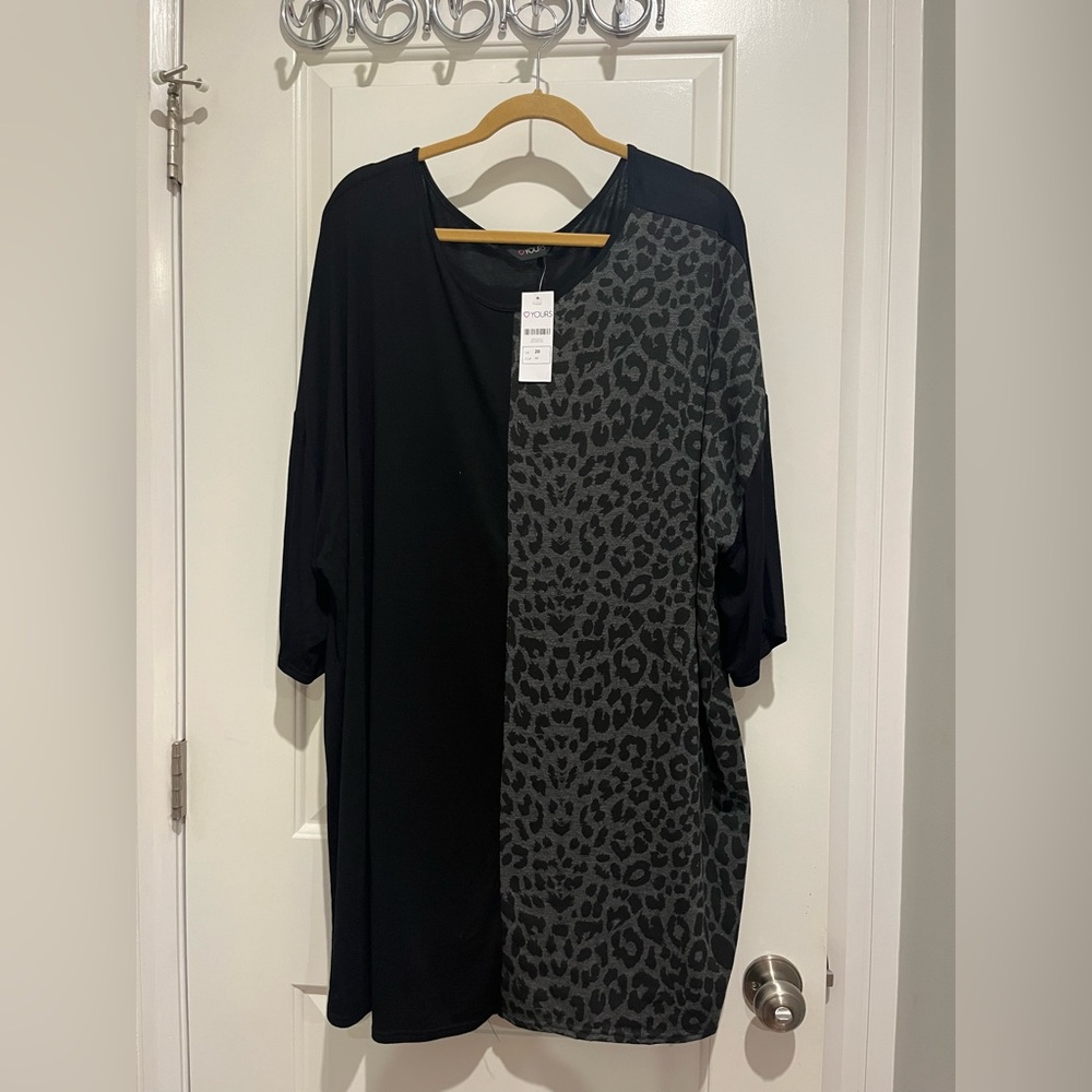 Black and Gray Leopard Print Tunic. Brand new with tags!